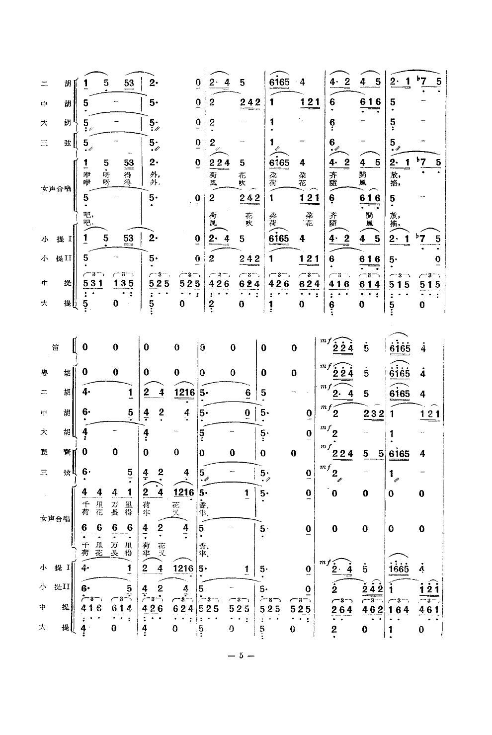 荷花舞曲(总谱)总谱（图5）