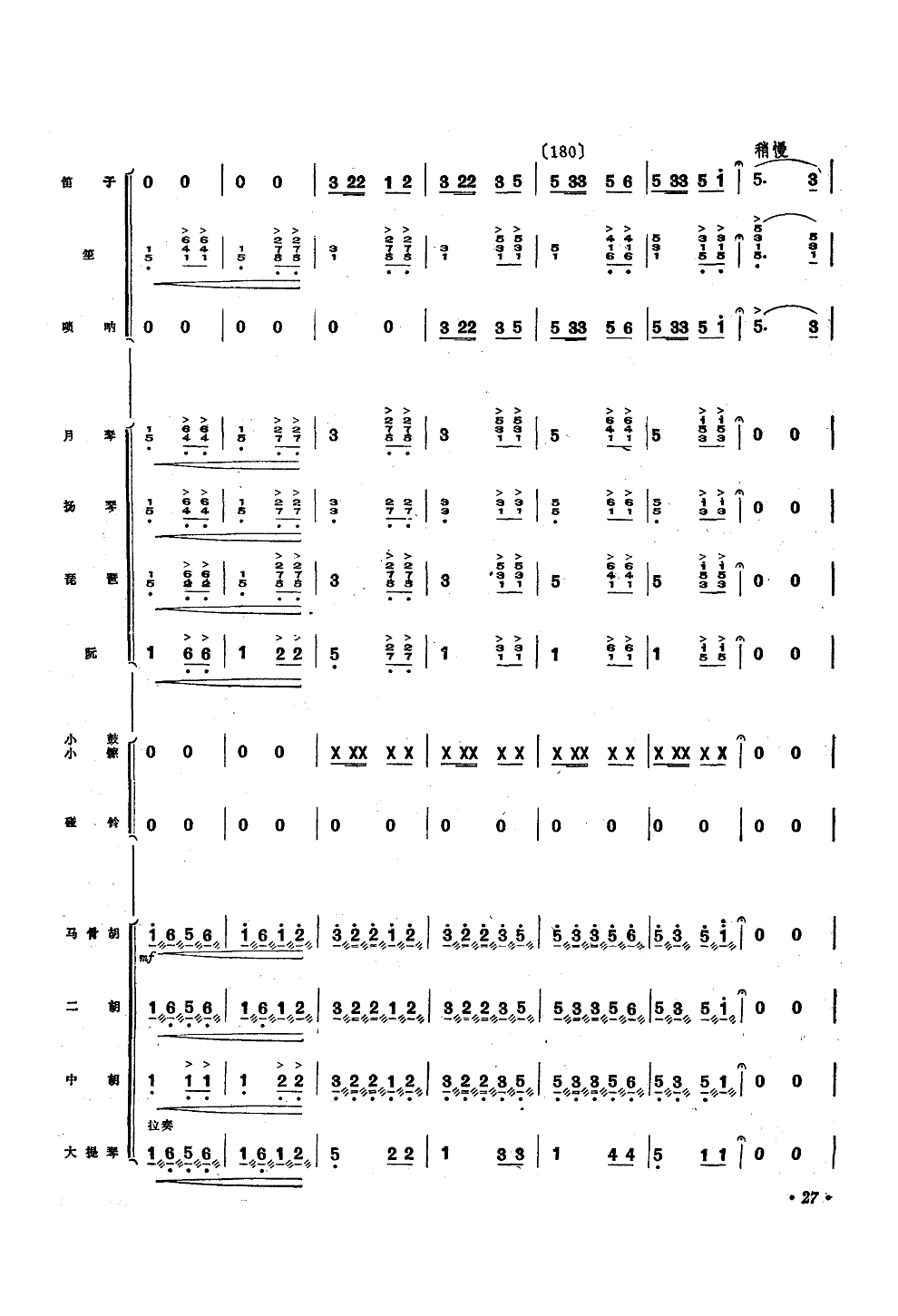 壮锦献给毛主席(民乐小合奏)总谱（图27）