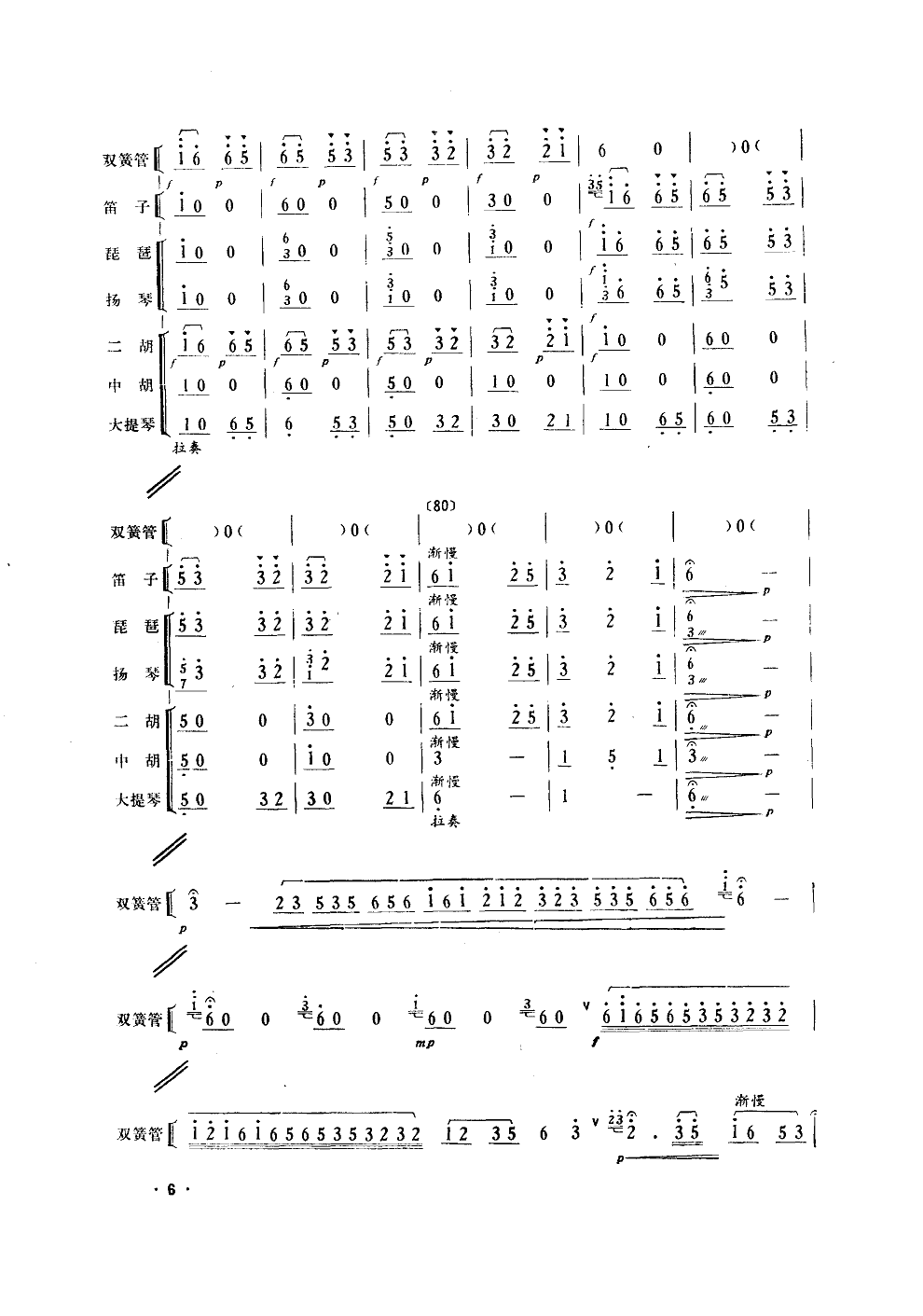 侗歌向着北京唱(双簧管独奏、伴奏)总谱（图6）