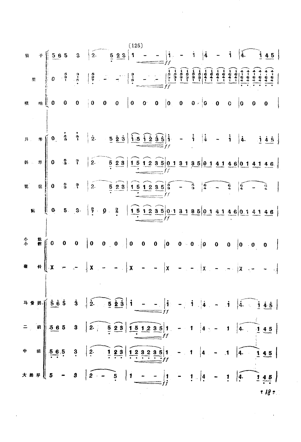 壮锦献给毛主席(民乐小合奏)总谱（图19）
