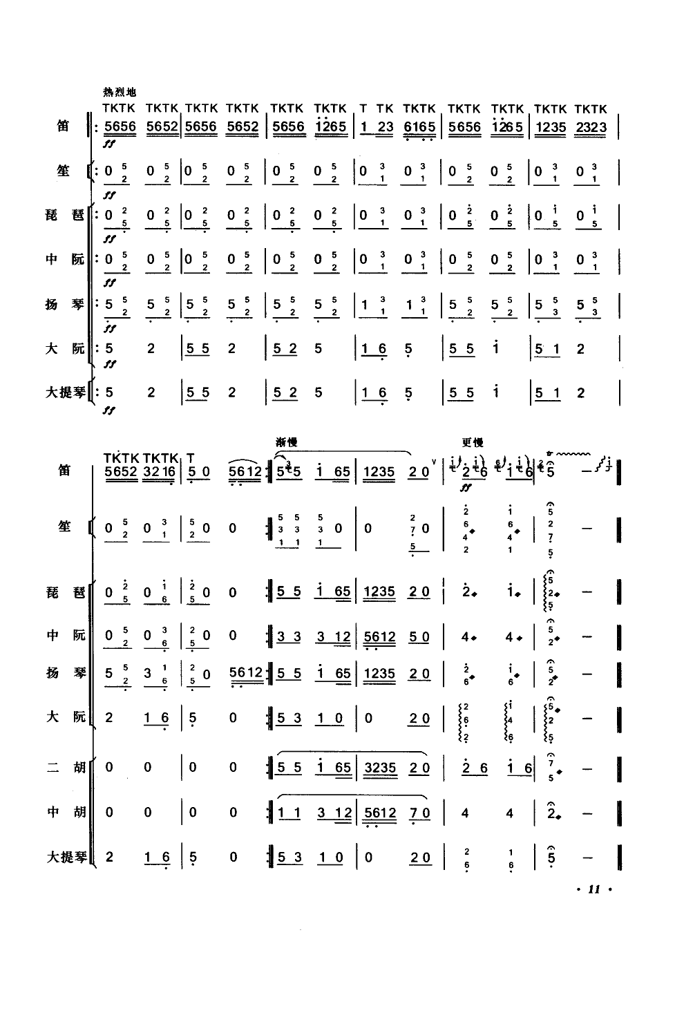 陕北好(笛子独奏民乐伴奏)总谱（图11）