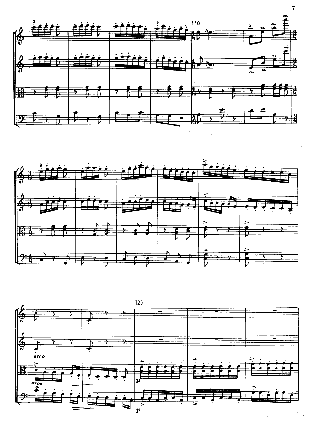 歌唱新西藏（弦乐四重奏）总谱（图7）