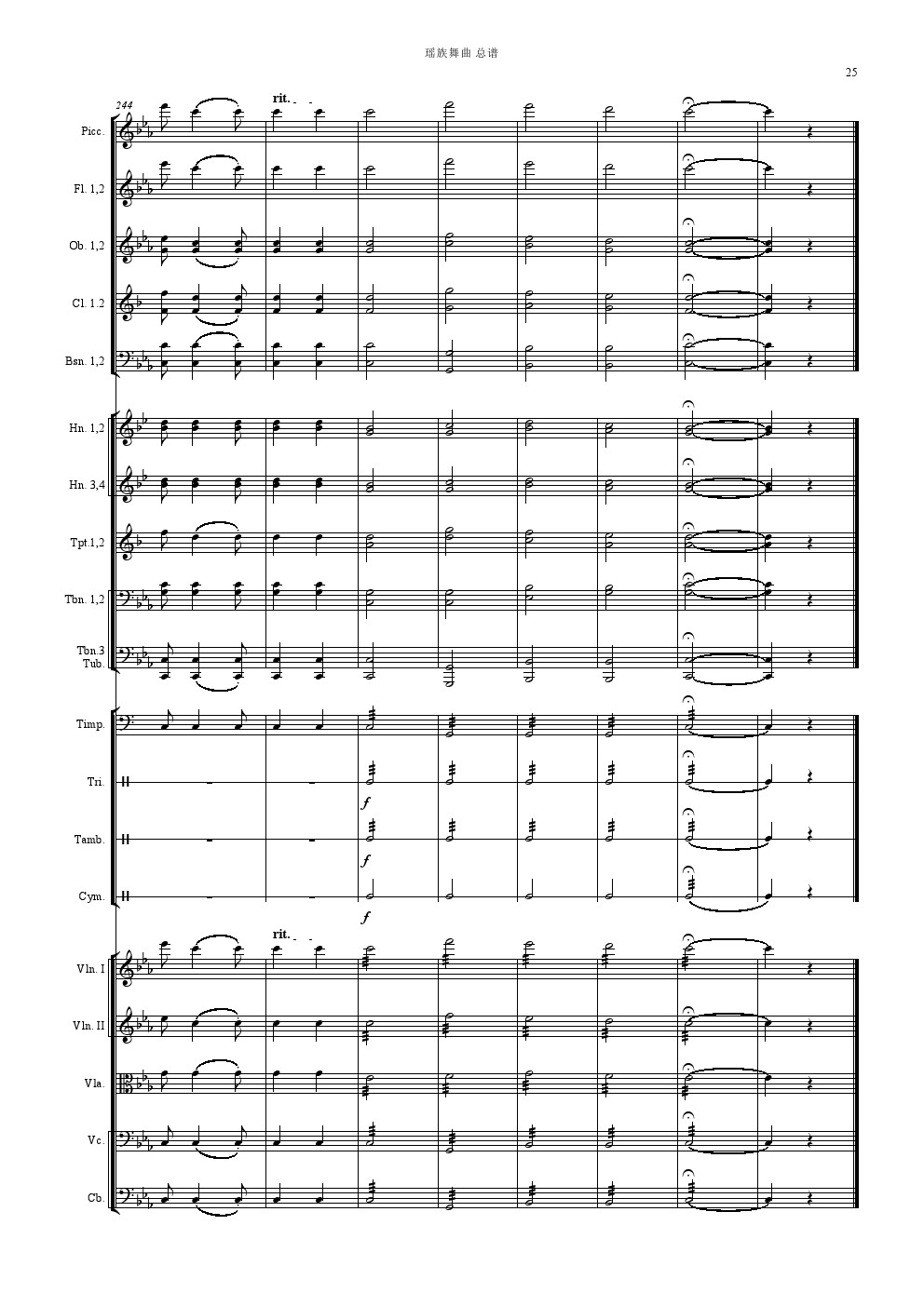 瑶族舞曲（管弦乐总谱）总谱（图25）