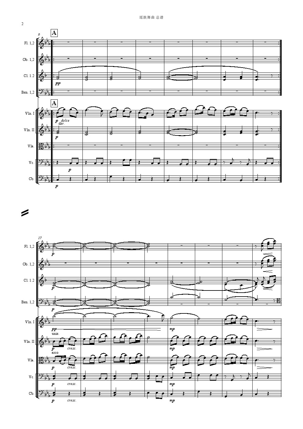 瑶族舞曲（管弦乐总谱）总谱（图2）