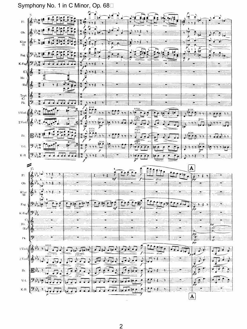 C小调第一交响曲总谱（图2）