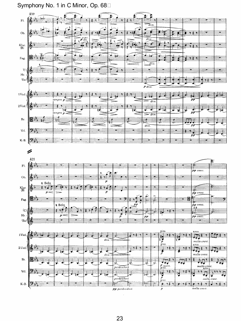 C小调第一交响曲总谱（图23）