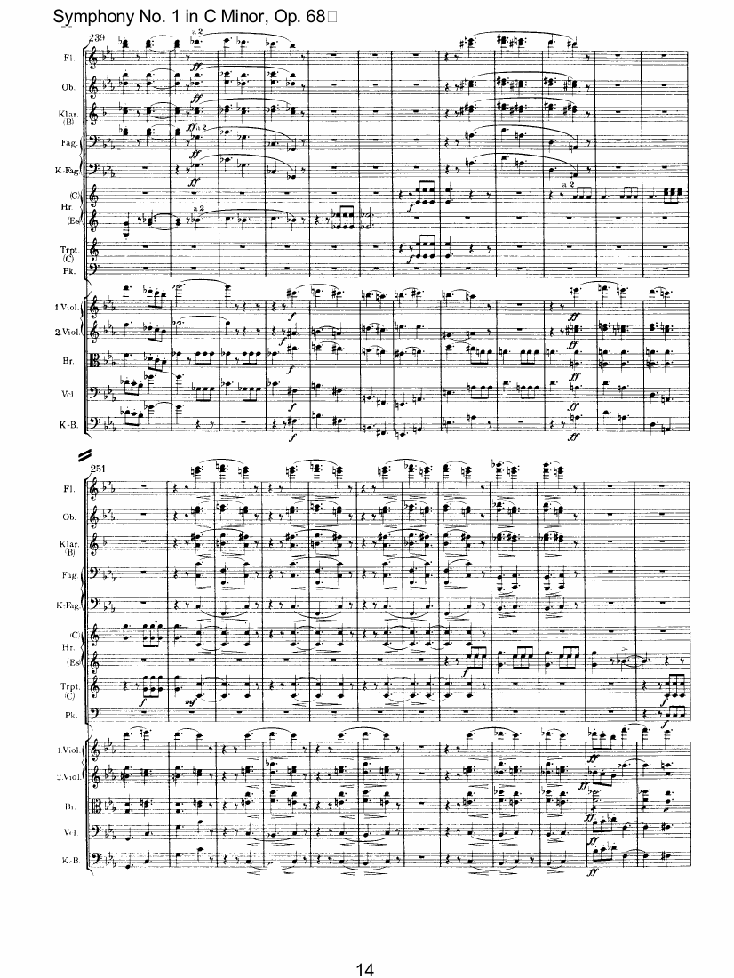 C小调第一交响曲总谱（图14）