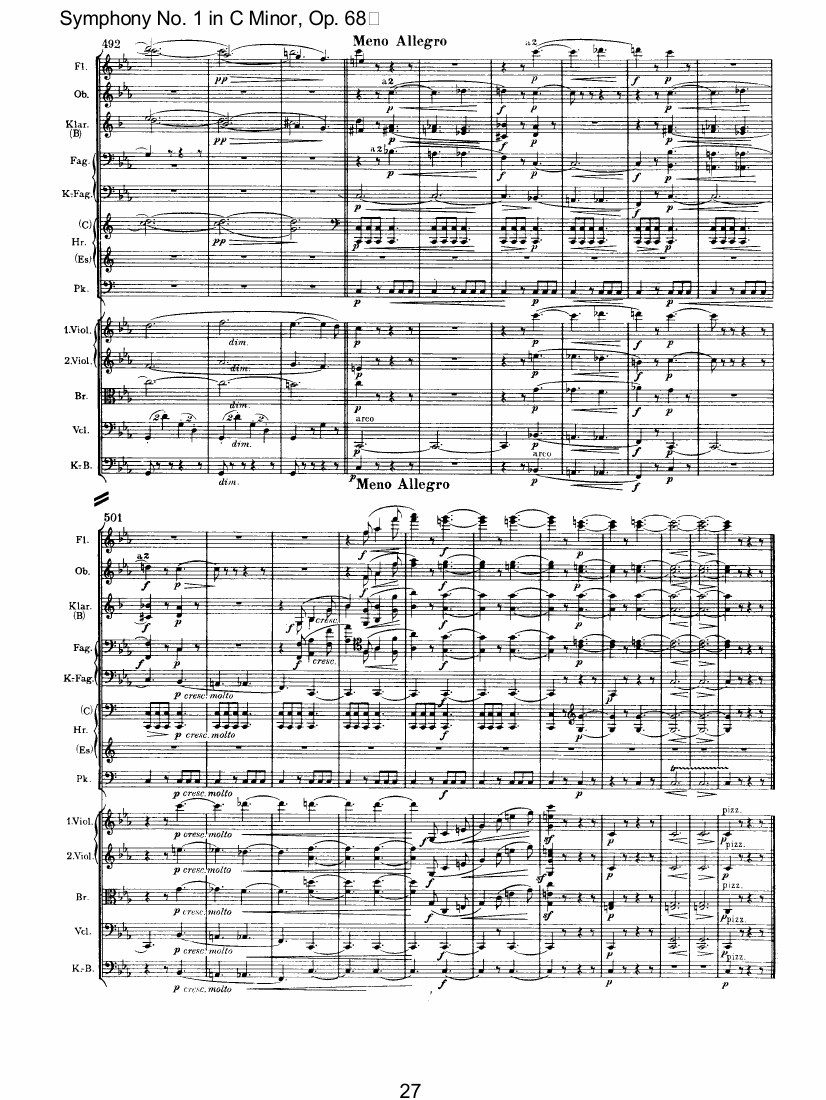 C小调第一交响曲总谱（图28）