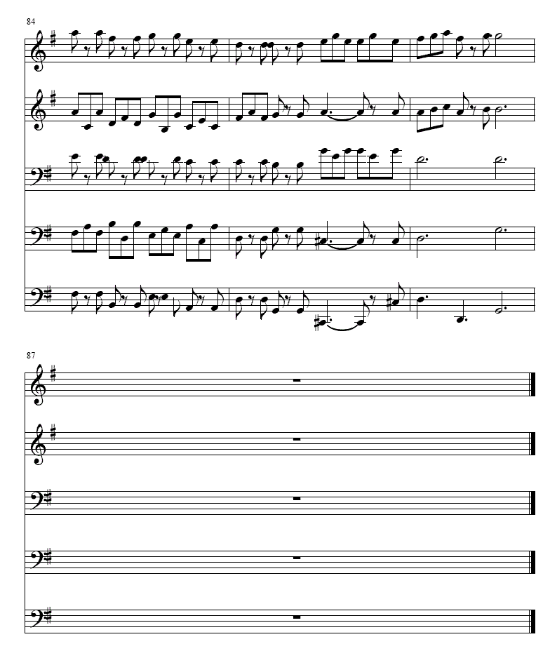 巴赫Ｇ大调铜管五重奏总谱（图15）