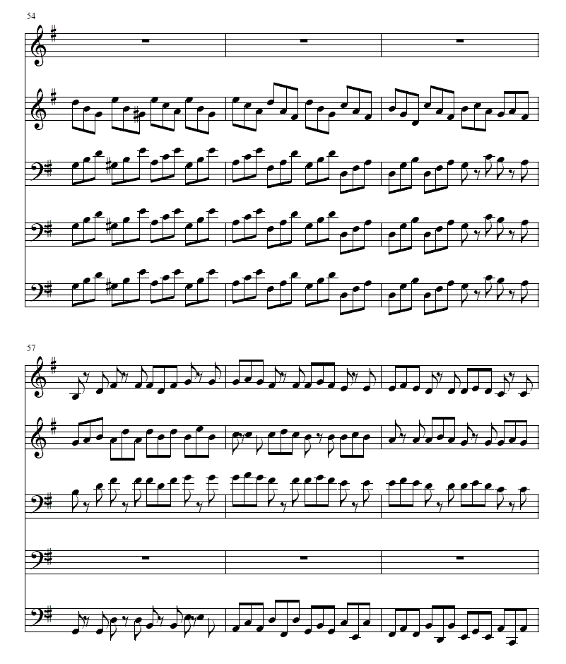 巴赫Ｇ大调铜管五重奏总谱（图10）