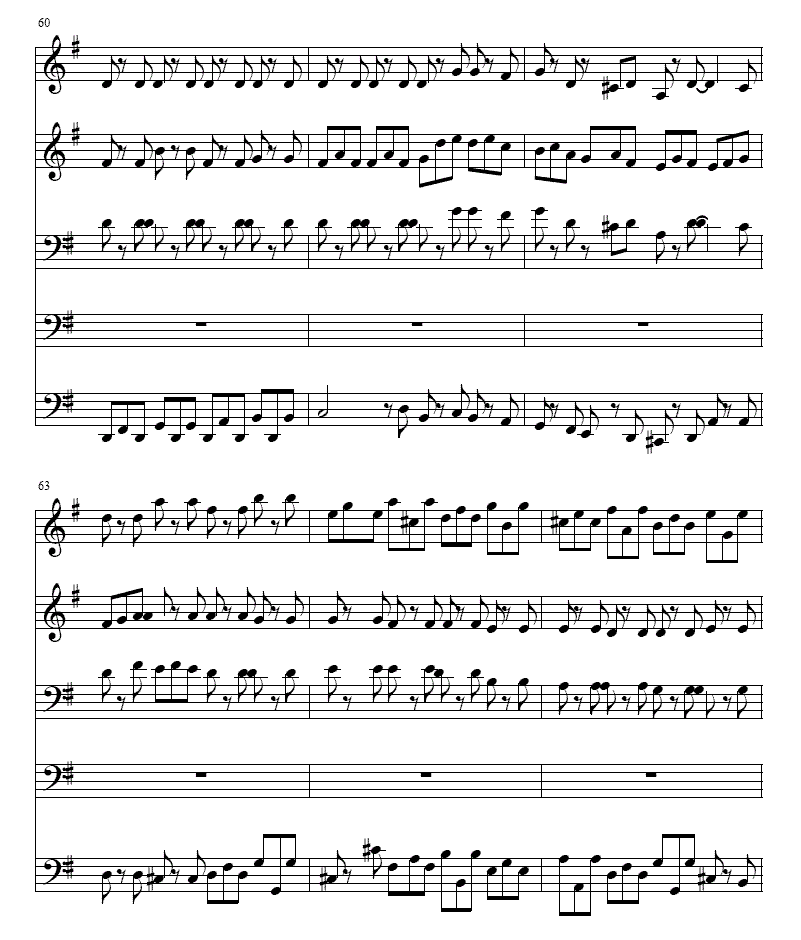 巴赫Ｇ大调铜管五重奏总谱（图11）