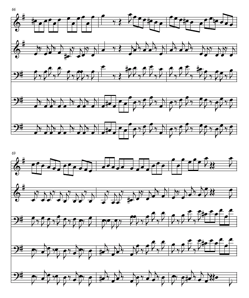 巴赫Ｇ大调铜管五重奏总谱（图12）