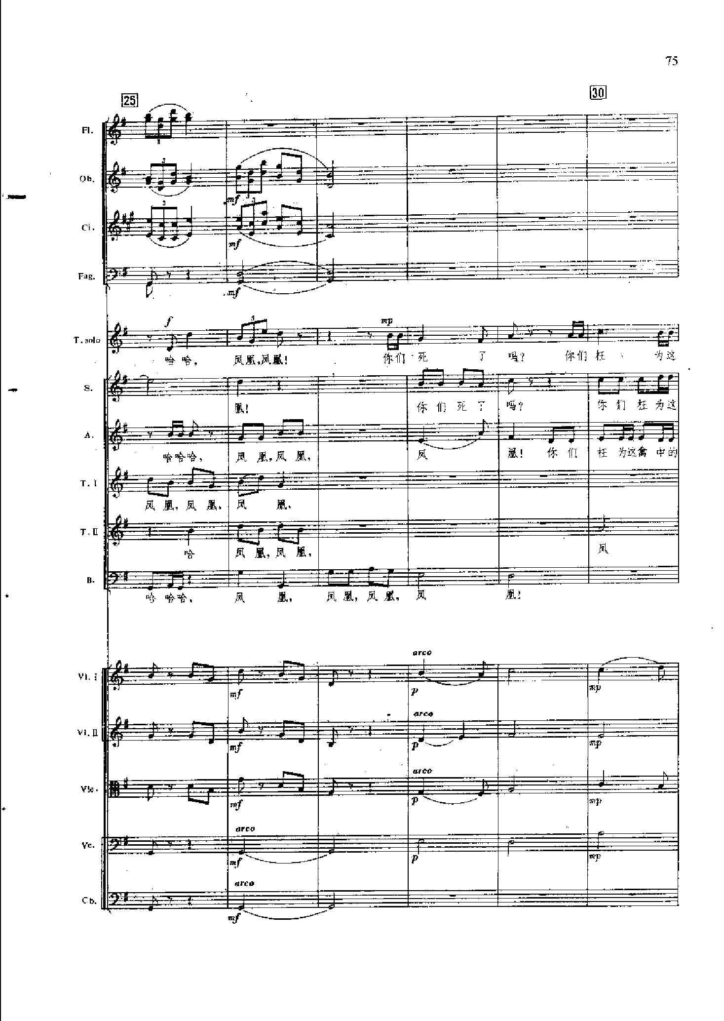 管弦乐总谱凤凰涅槃 乐队类 管弦乐总谱总谱（图75）