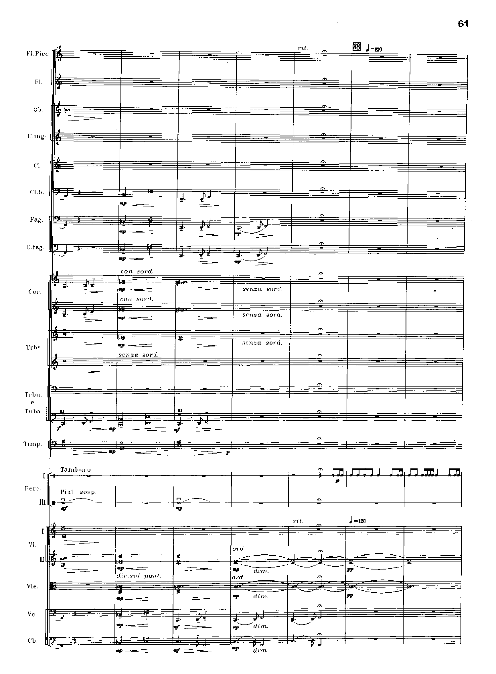 交响诗百年沧桑作品41号 乐队类 管弦乐总谱总谱（图61）