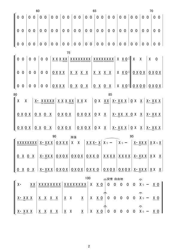 京调(打击乐分谱)总谱（图2）