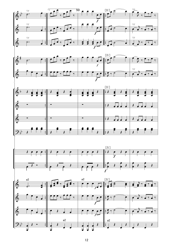 拉德茨基进行曲(总谱)军乐线谱总谱（图12）