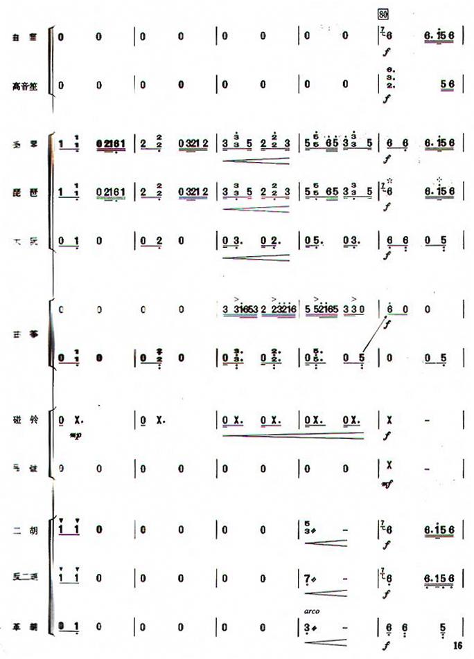 苏堤漫步民乐合奏总谱总谱（图16）