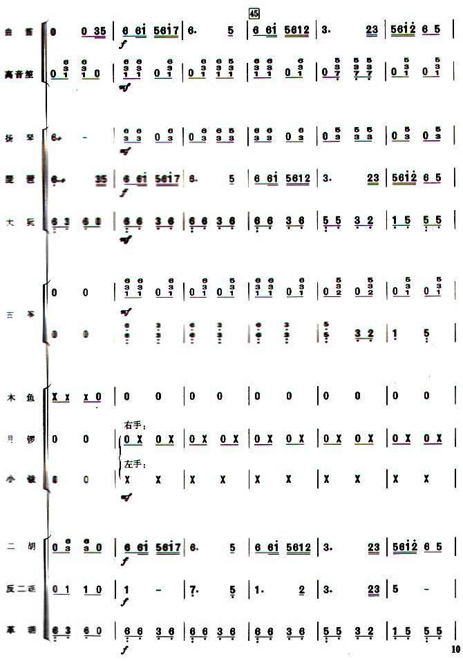 苏堤漫步民乐合奏总谱总谱（图10）
