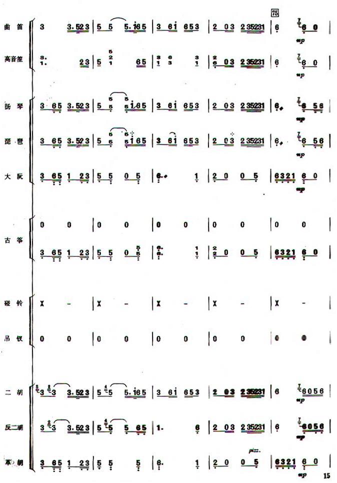 苏堤漫步民乐合奏总谱总谱（图15）