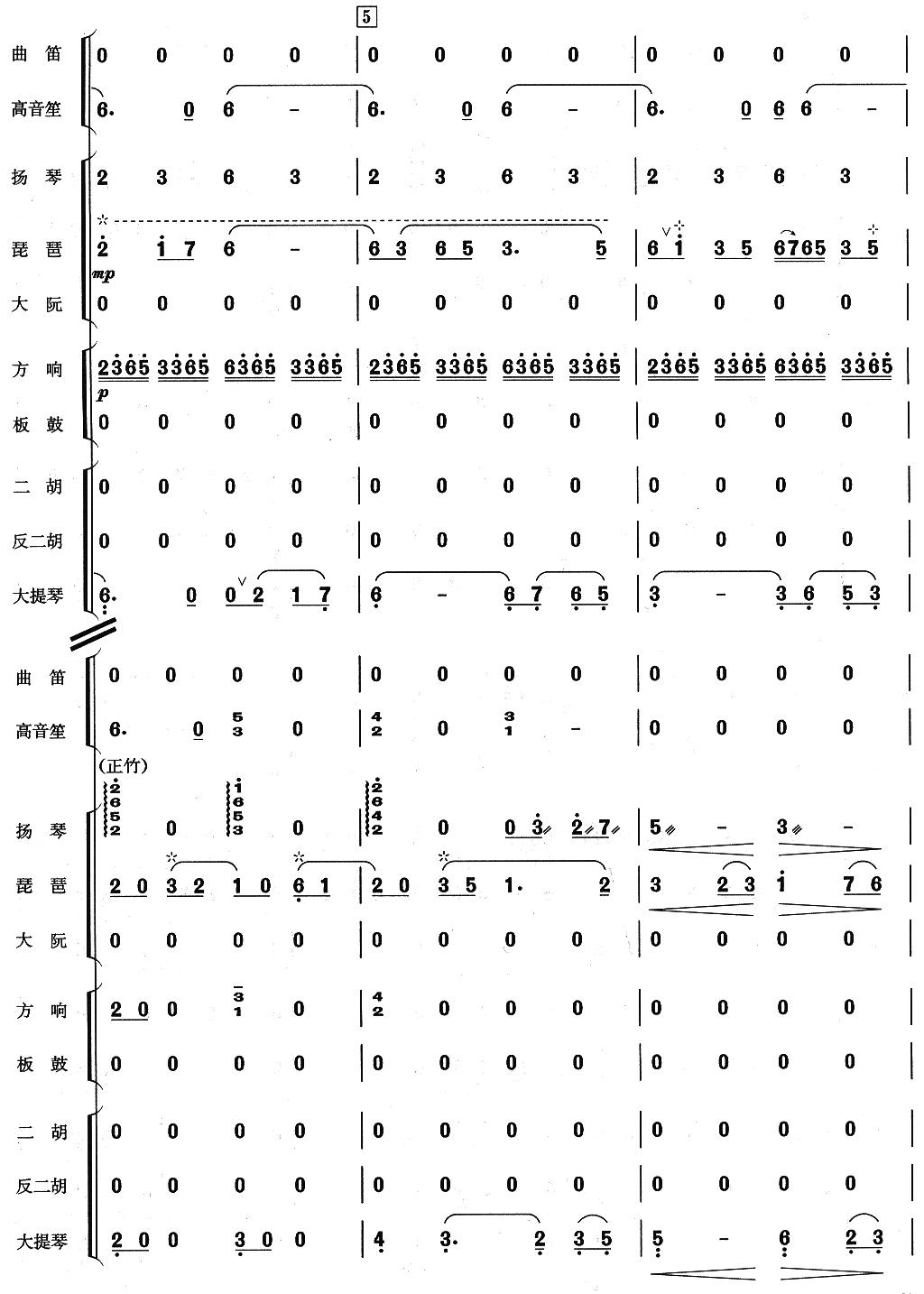 玉芙蓉民乐合奏总谱总谱（图2）