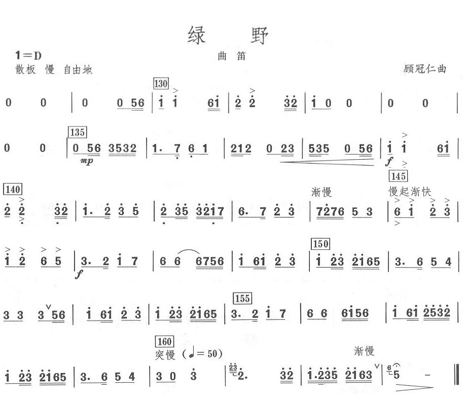 绿野曲笛分谱总谱（图3）