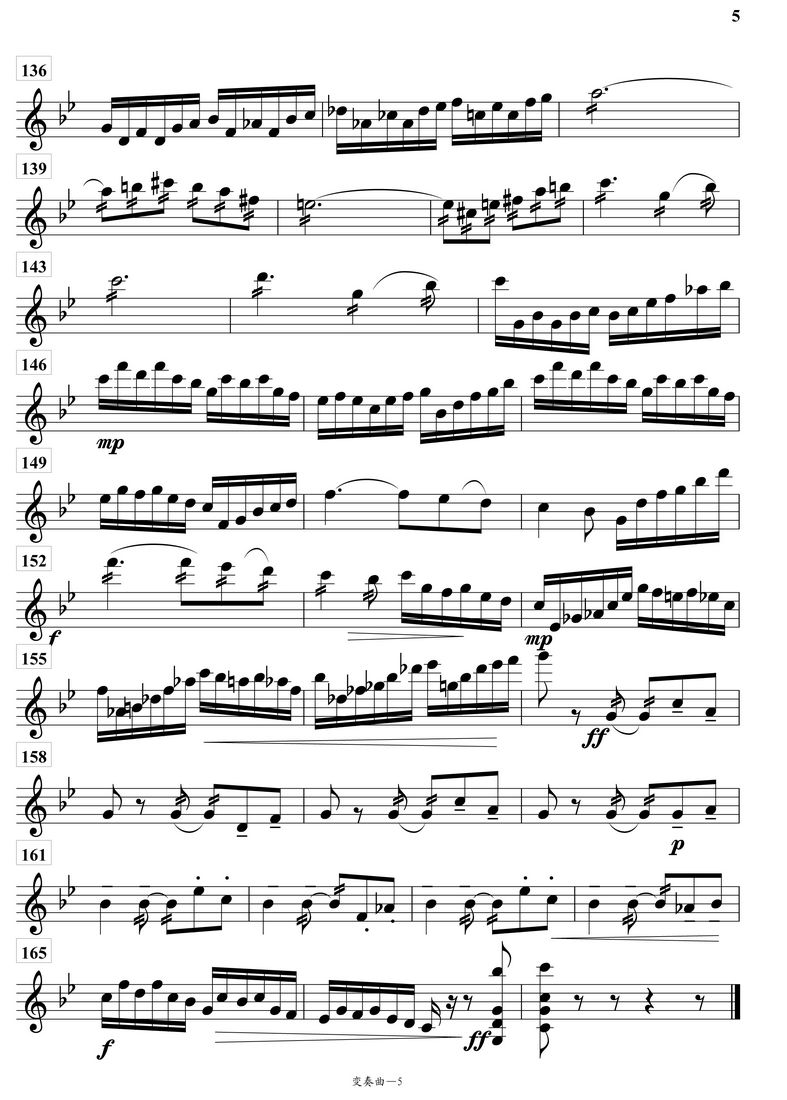 变奏曲柳琴分谱总谱（图5）