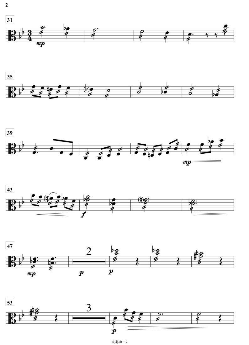 变奏曲中阮分谱总谱（图2）