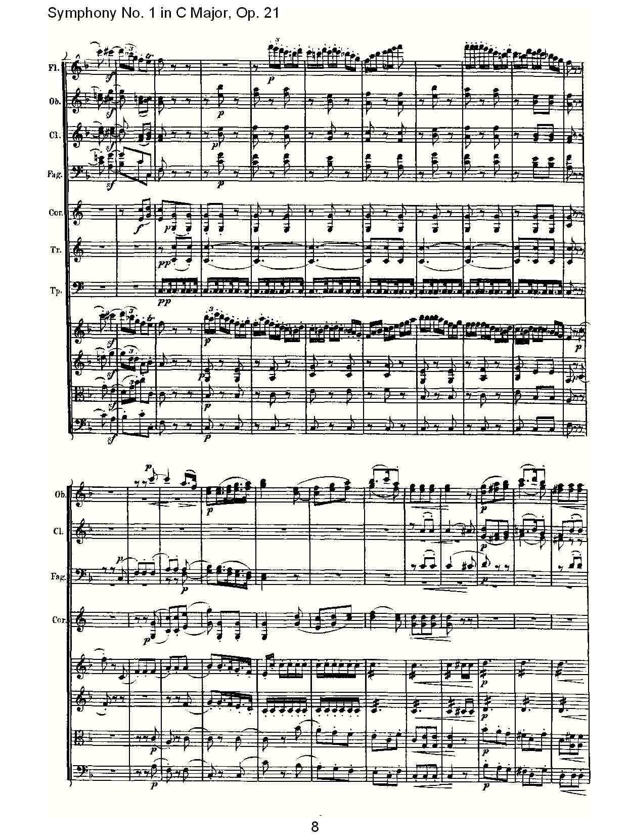 （C大调第一交响曲 Op. 21）第二乐章总谱（图8）