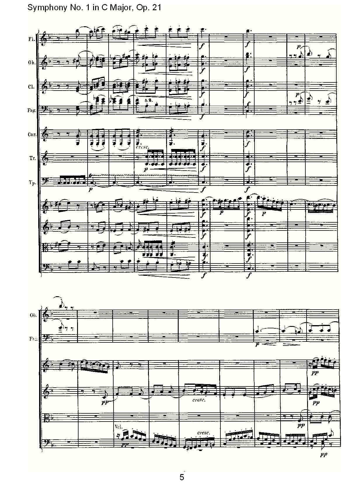 （C大调第一交响曲 Op. 21）第二乐章总谱（图5）