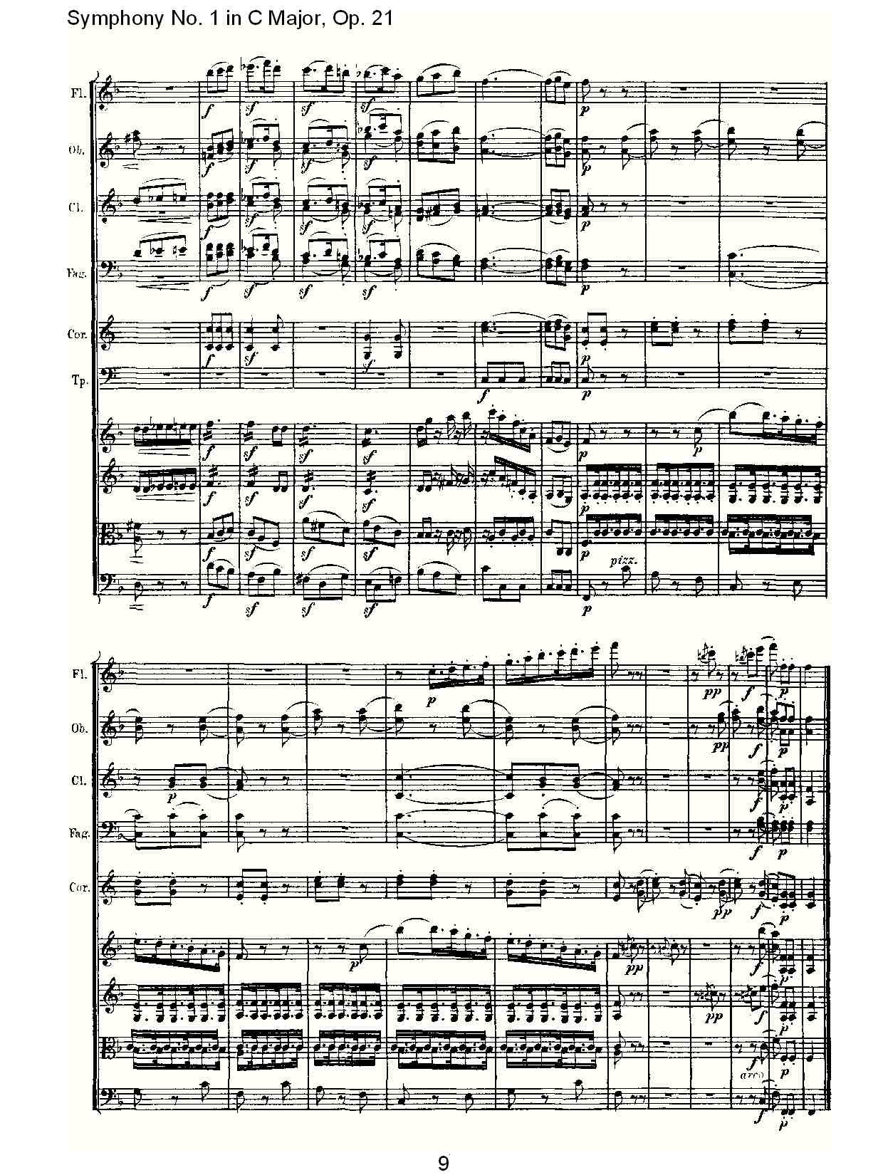 （C大调第一交响曲 Op. 21）第二乐章总谱（图9）