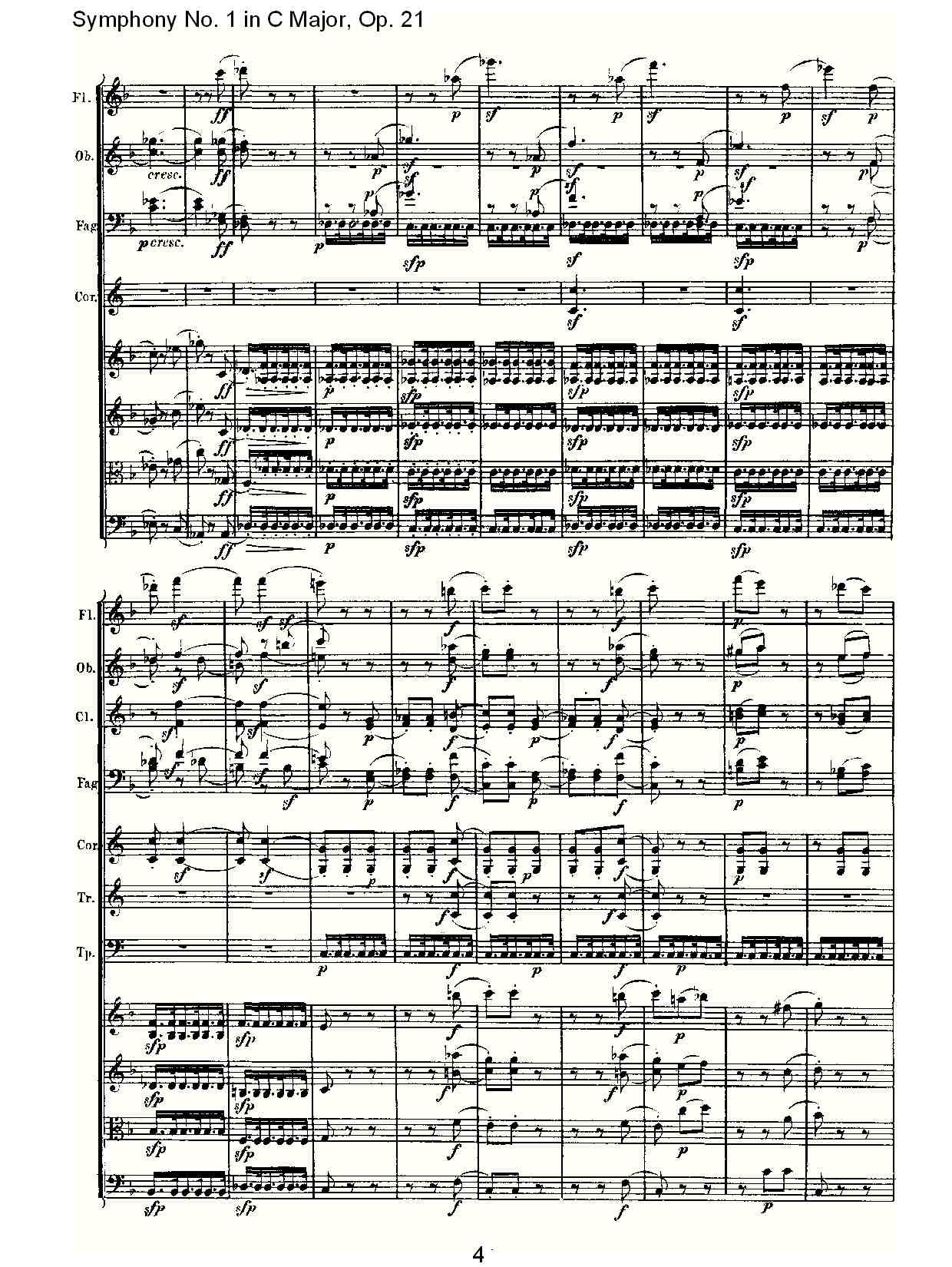 （C大调第一交响曲 Op. 21）第二乐章总谱（图4）