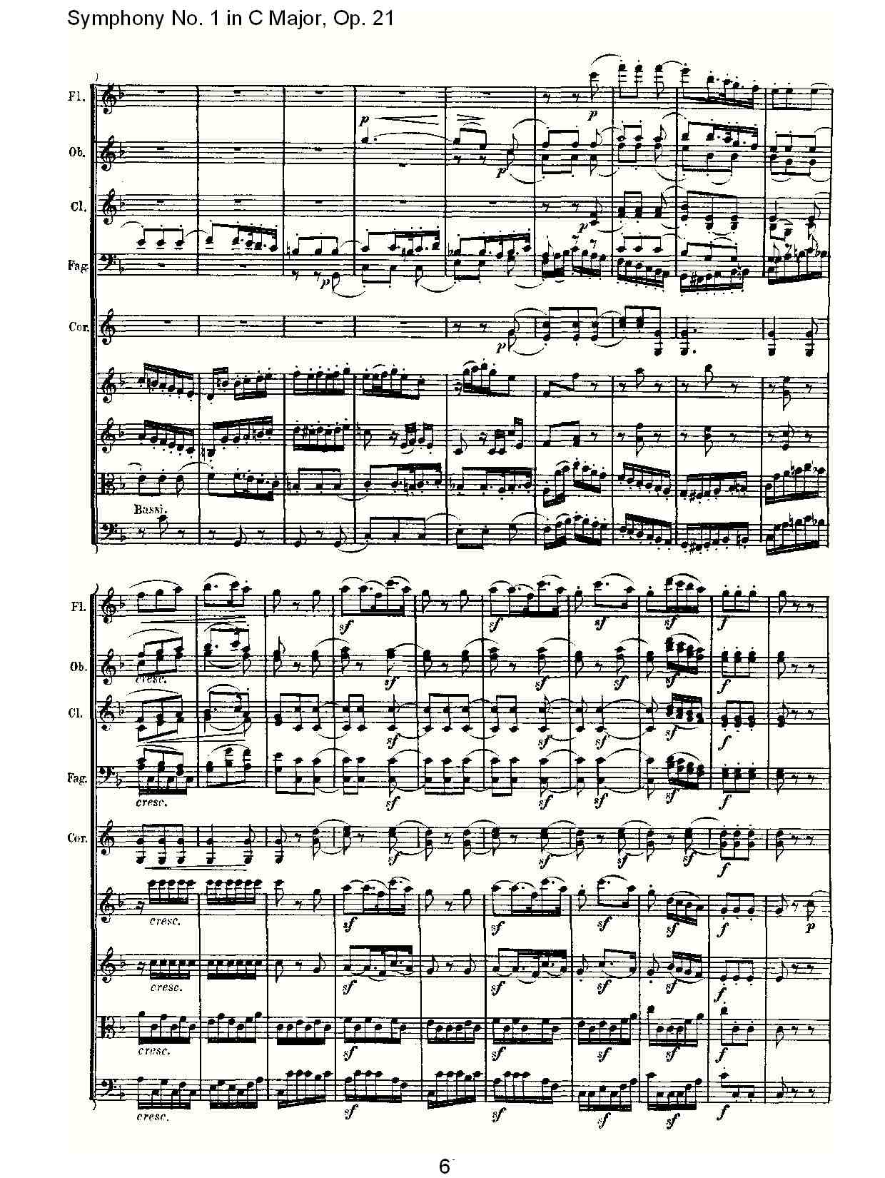 （C大调第一交响曲 Op. 21）第二乐章总谱（图6）