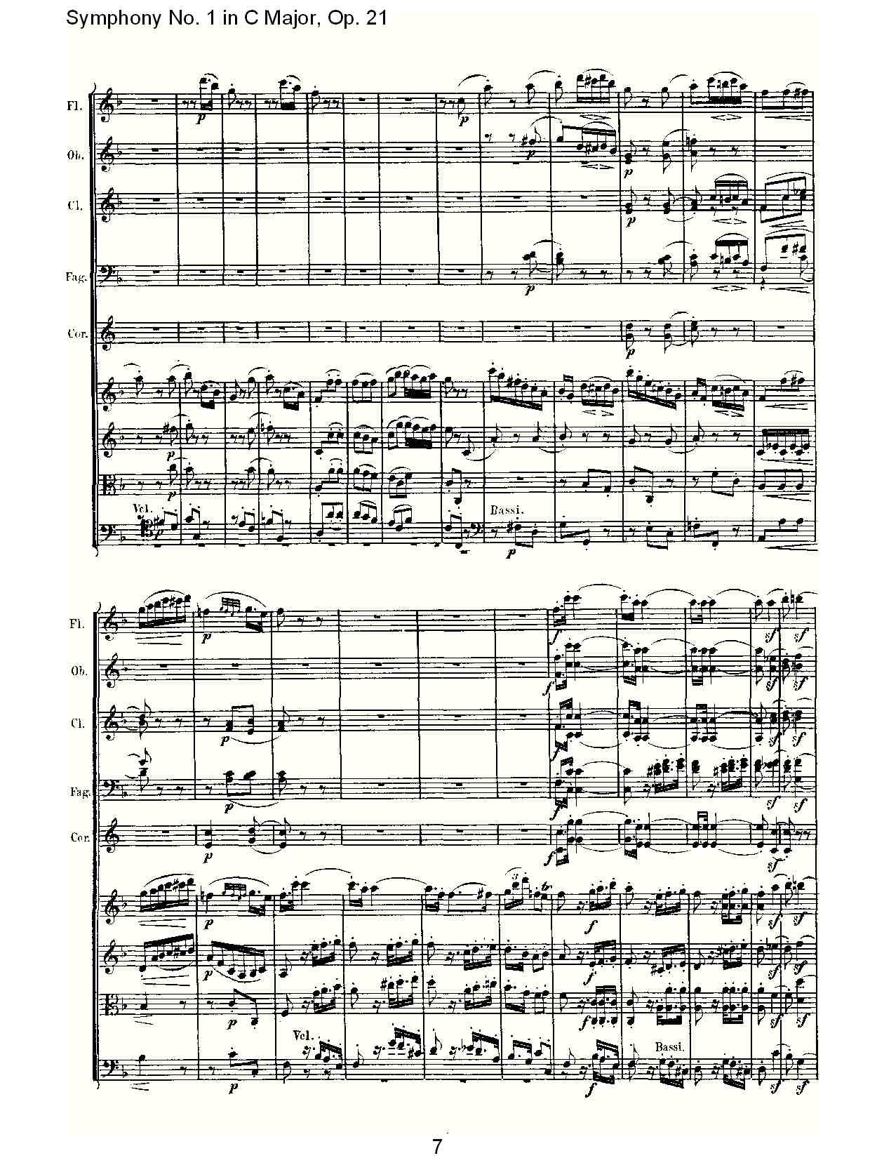 （C大调第一交响曲 Op. 21）第二乐章总谱（图7）