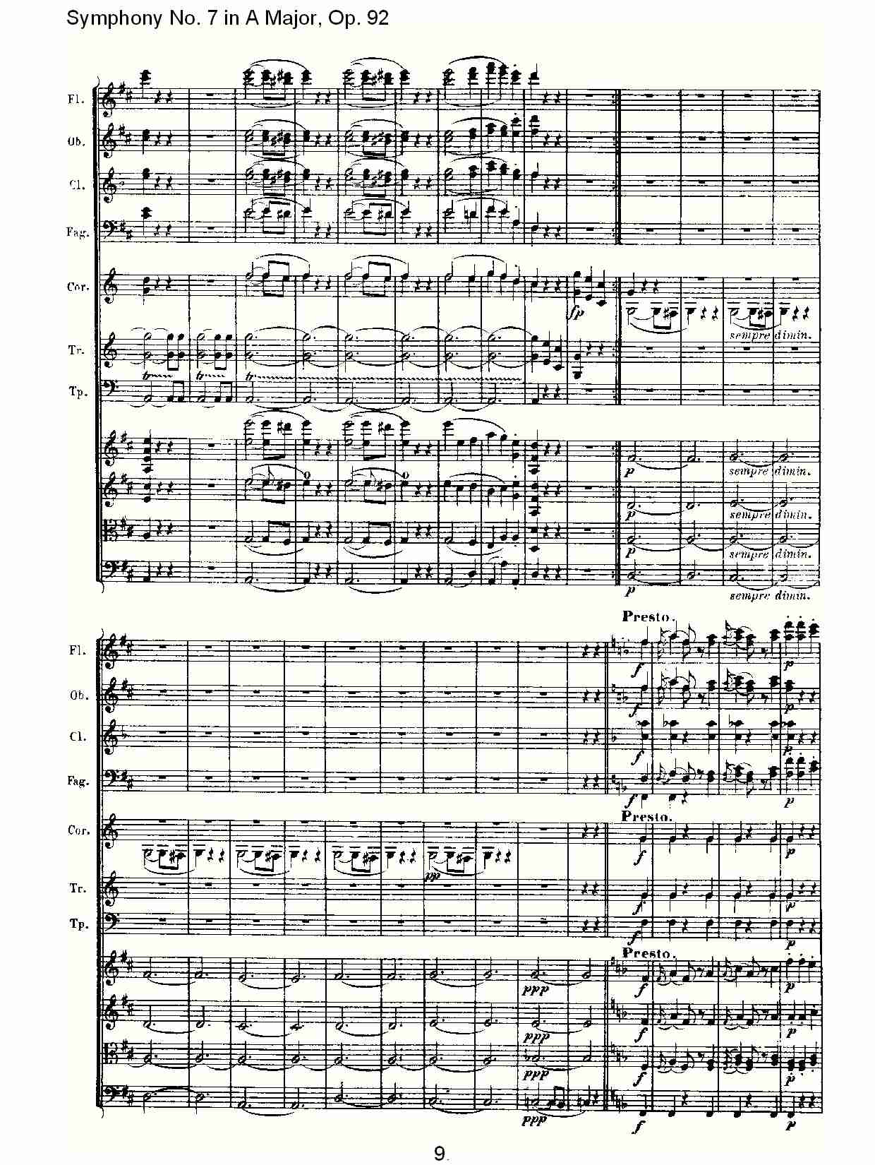 A大调第七交响曲 Op.92 第三乐章总谱（图9）