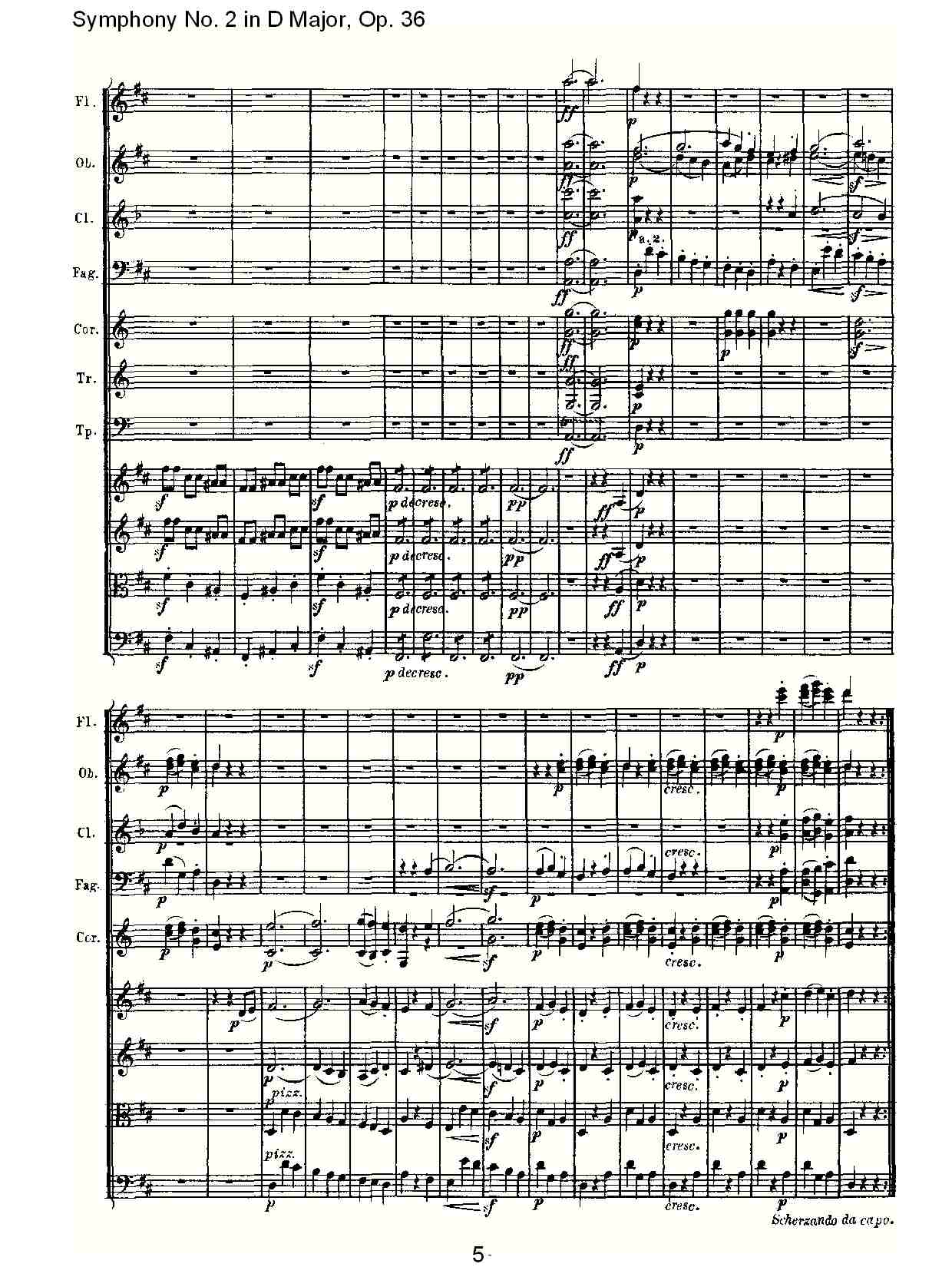 D大调第二交响曲 Op. 36 第三乐章总谱（图5）