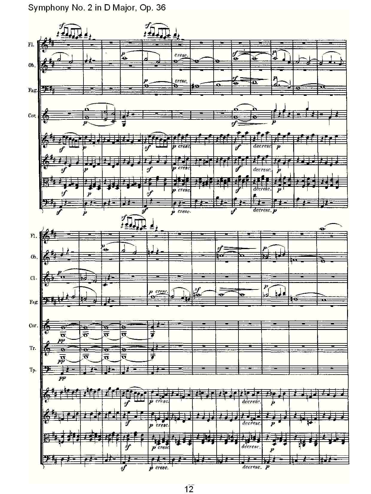 D大调第二交响曲 Op. 36  第四乐章总谱（图12）