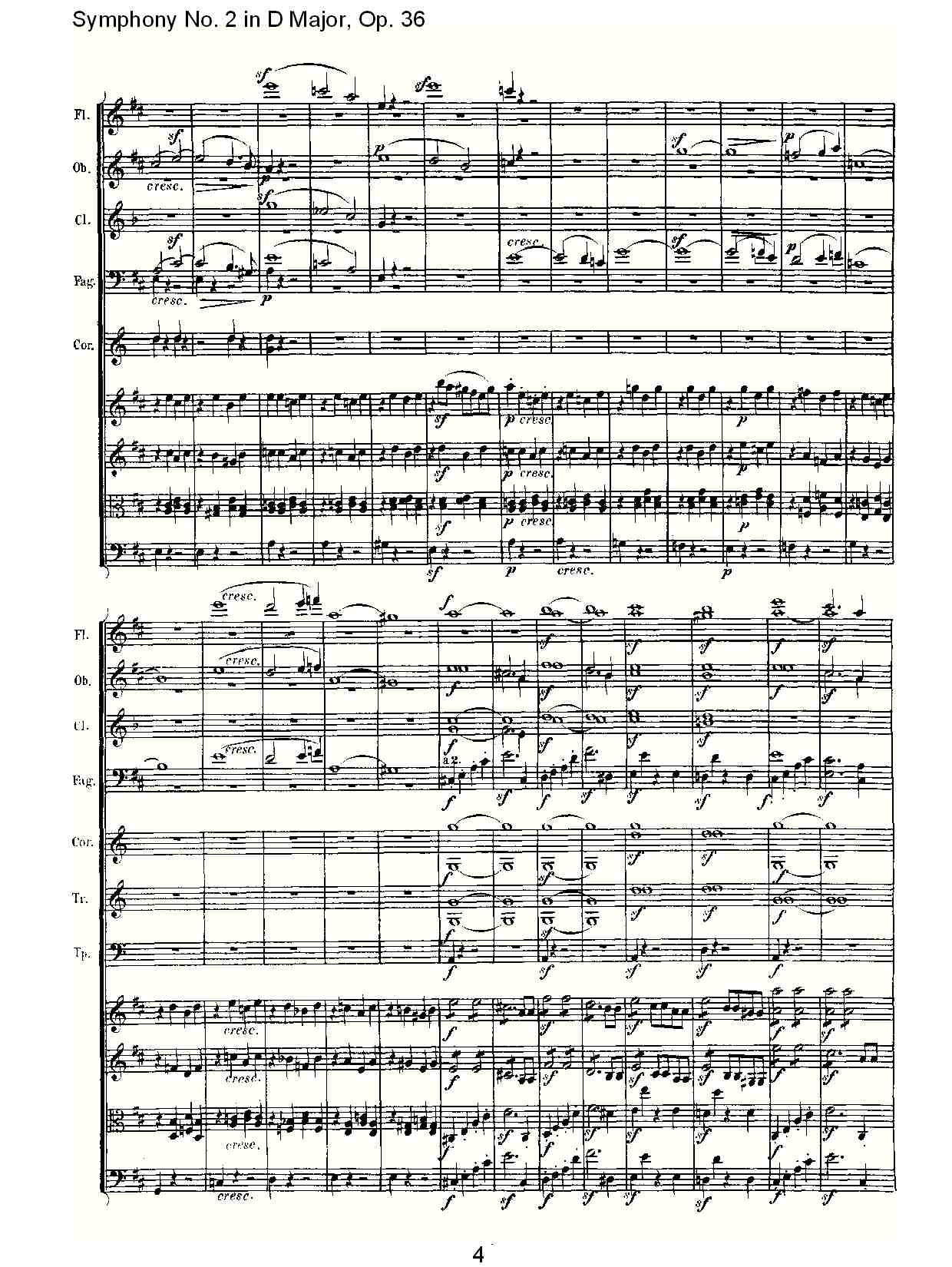 D大调第二交响曲 Op. 36  第四乐章总谱（图4）