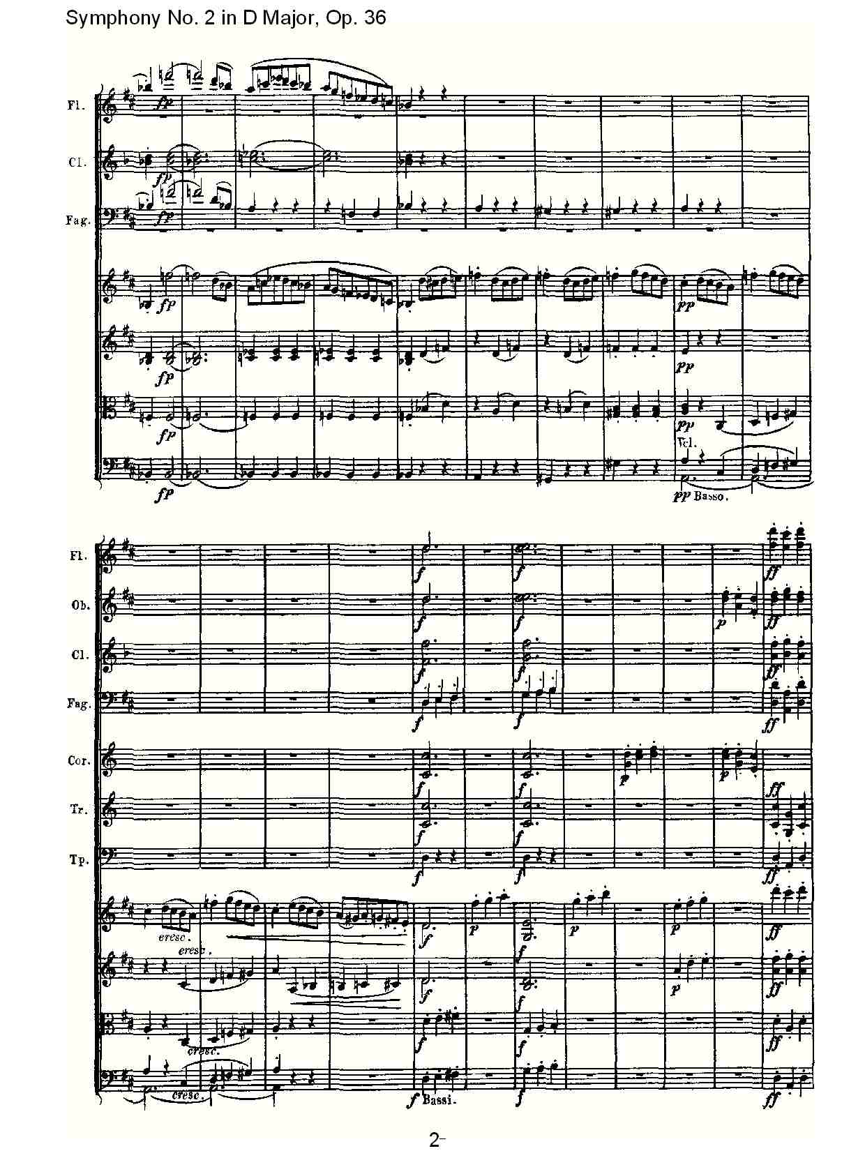D大调第二交响曲 Op. 36 第三乐章总谱（图2）