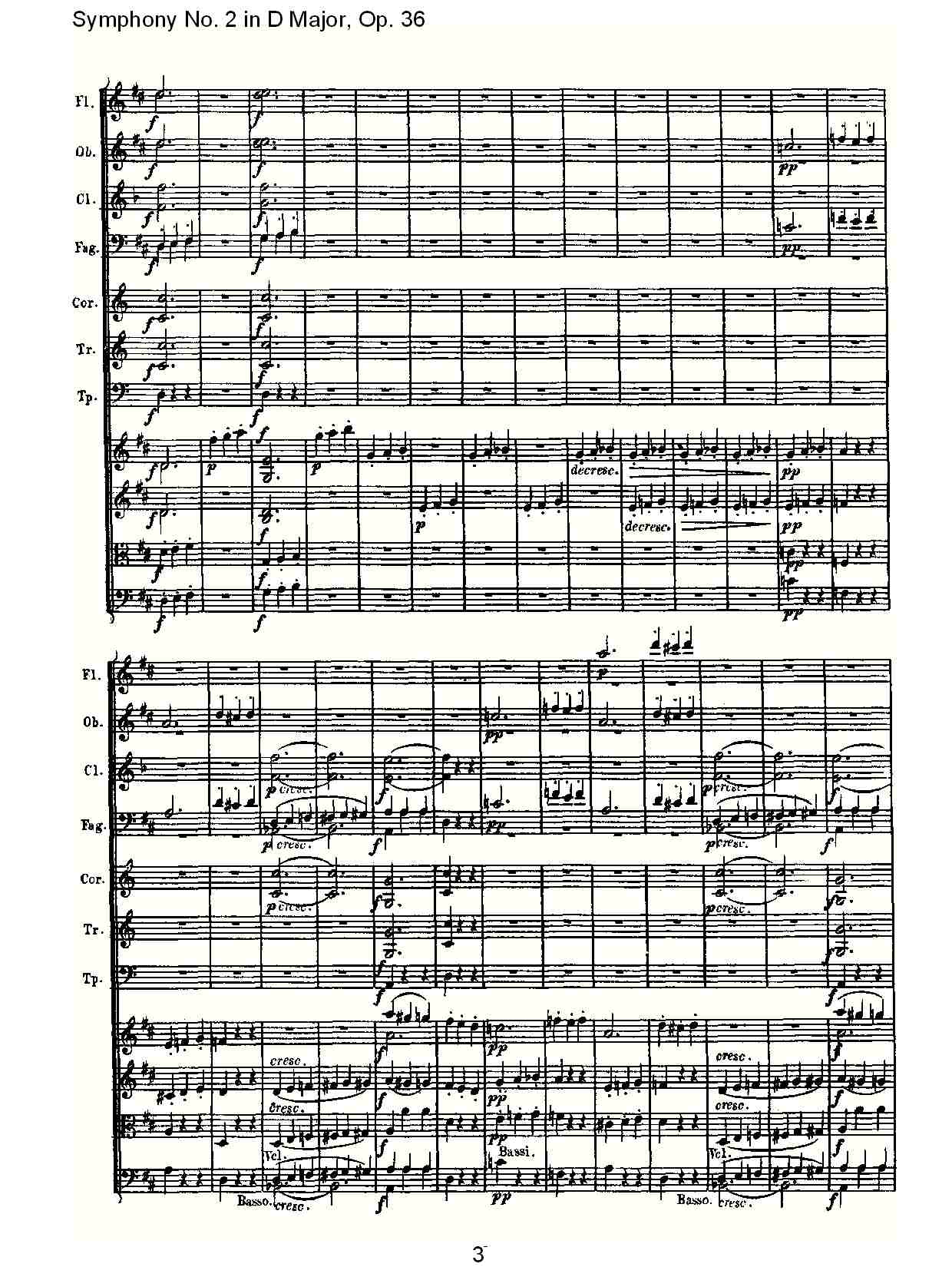 D大调第二交响曲 Op. 36 第三乐章总谱（图3）