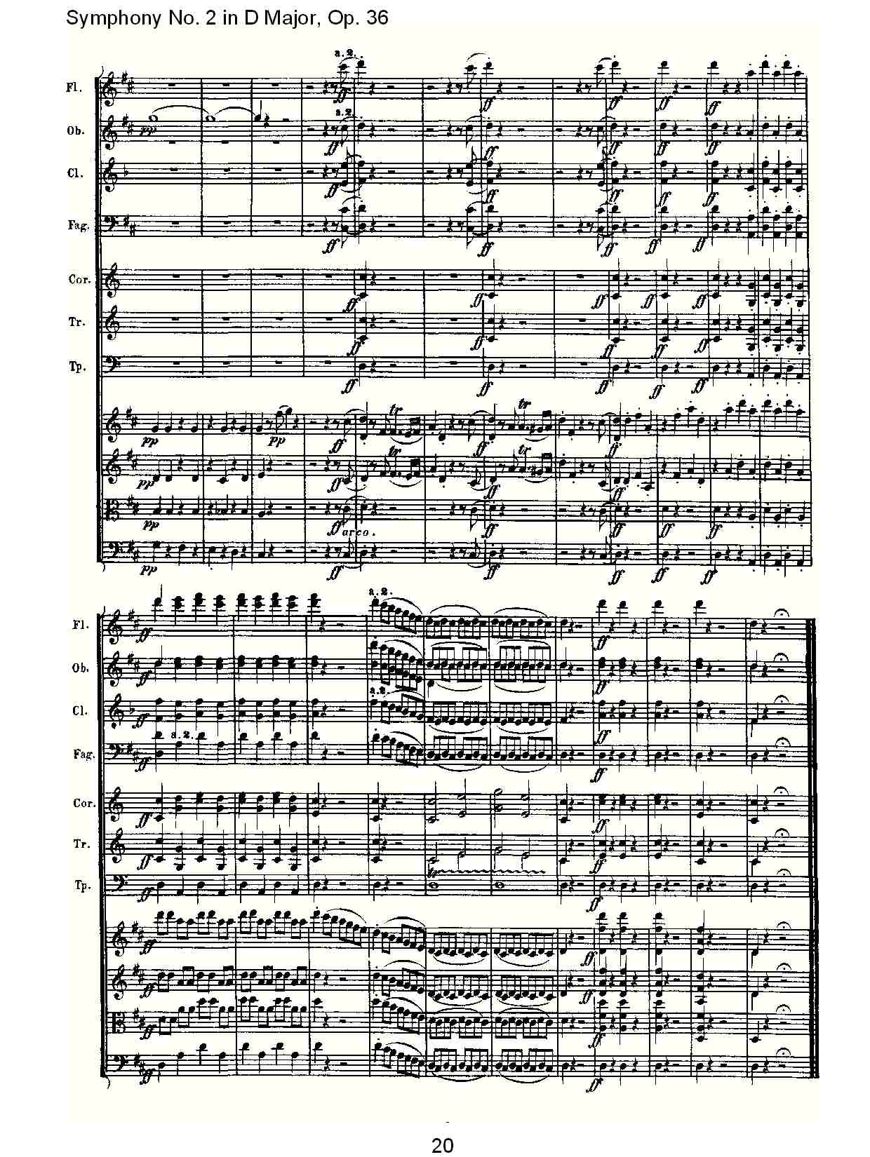 D大调第二交响曲 Op. 36  第四乐章总谱（图20）