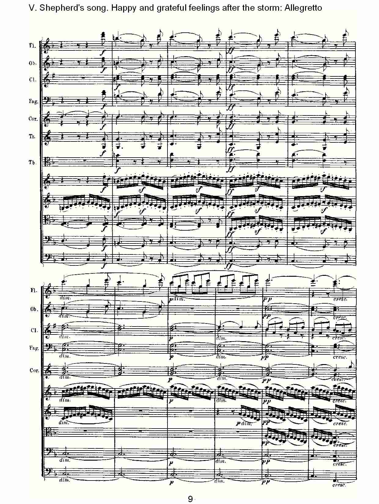 F大调第六交响曲 Op.68 “田园” 第五乐章总谱（图9）
