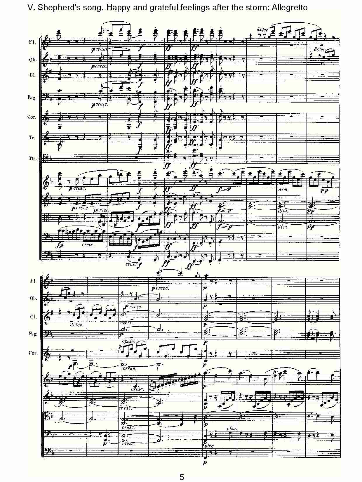 F大调第六交响曲 Op.68 “田园” 第五乐章总谱（图5）