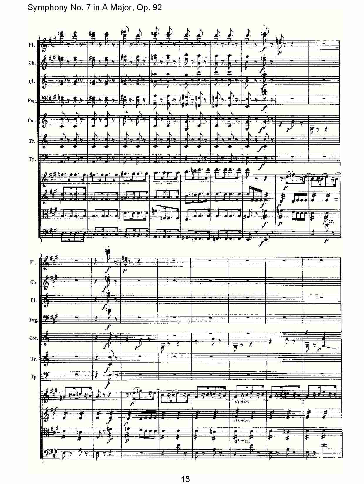 A大调第七交响曲 Op.92 第四乐章总谱（图16）