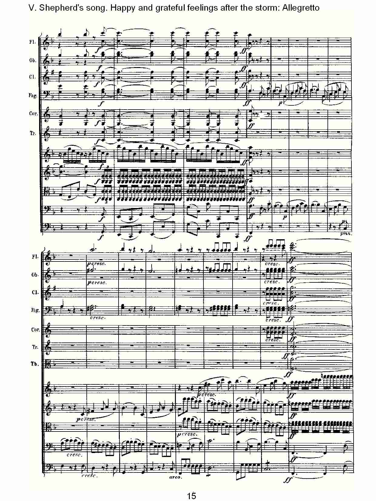 F大调第六交响曲 Op.68 “田园” 第五乐章总谱（图15）