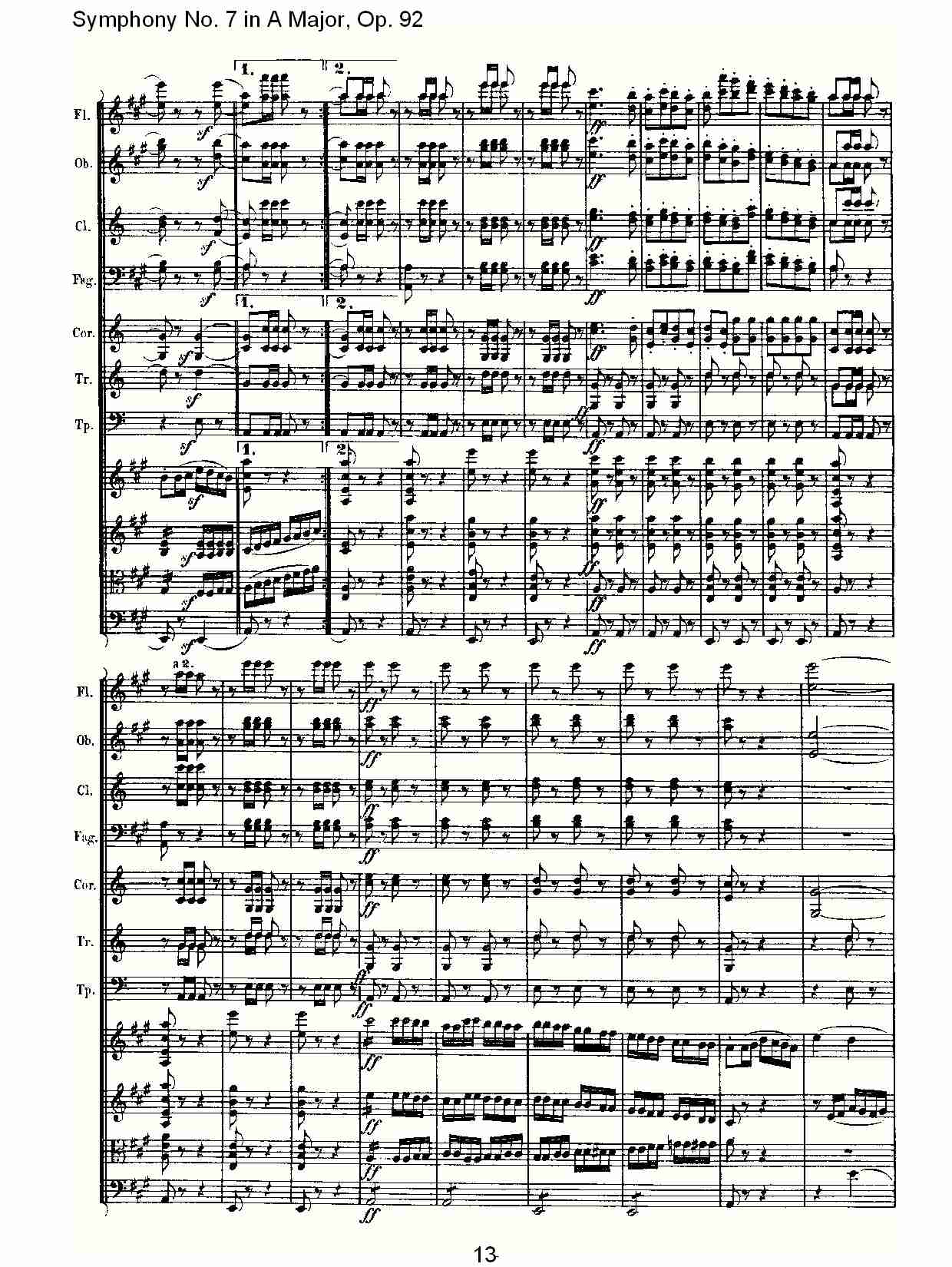 A大调第七交响曲 Op.92 第四乐章总谱（图14）