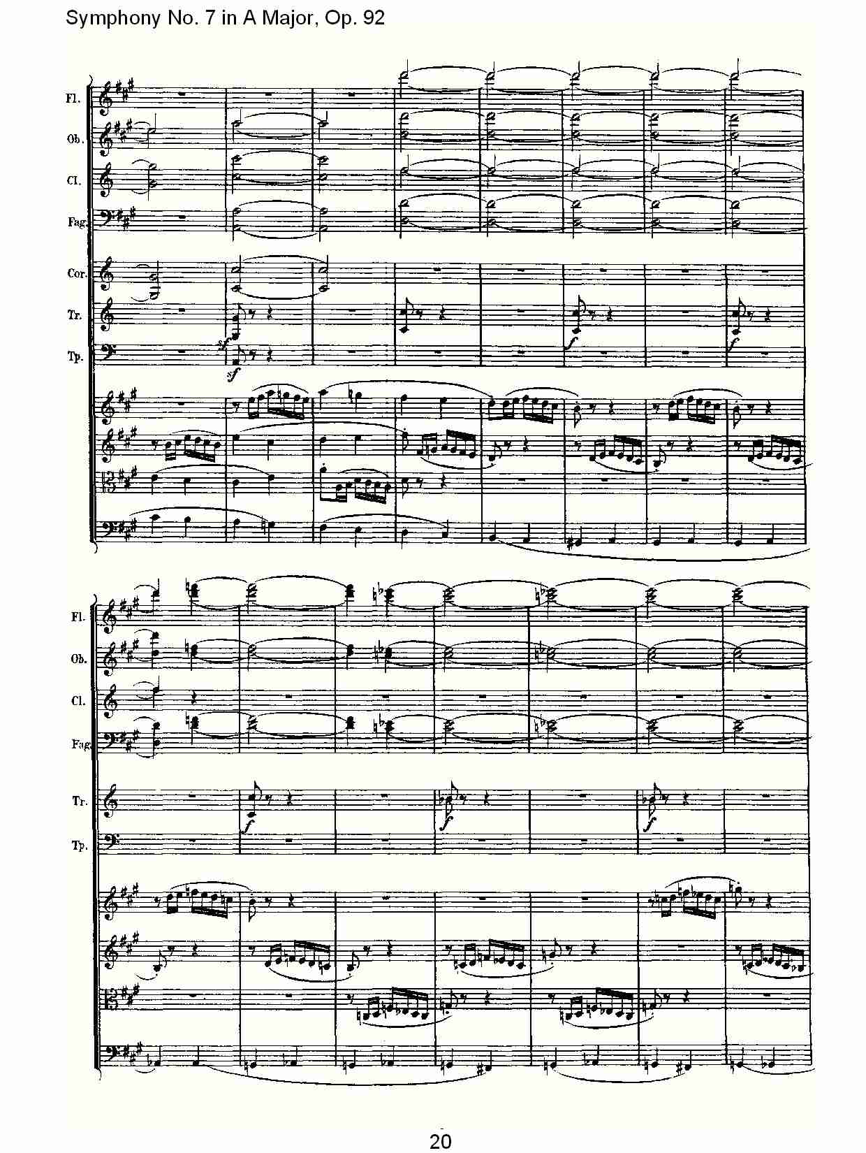 A大调第七交响曲 Op.92 第四乐章总谱（图21）