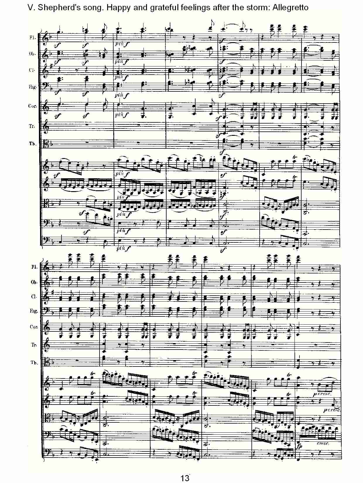 F大调第六交响曲 Op.68 “田园” 第五乐章总谱（图13）