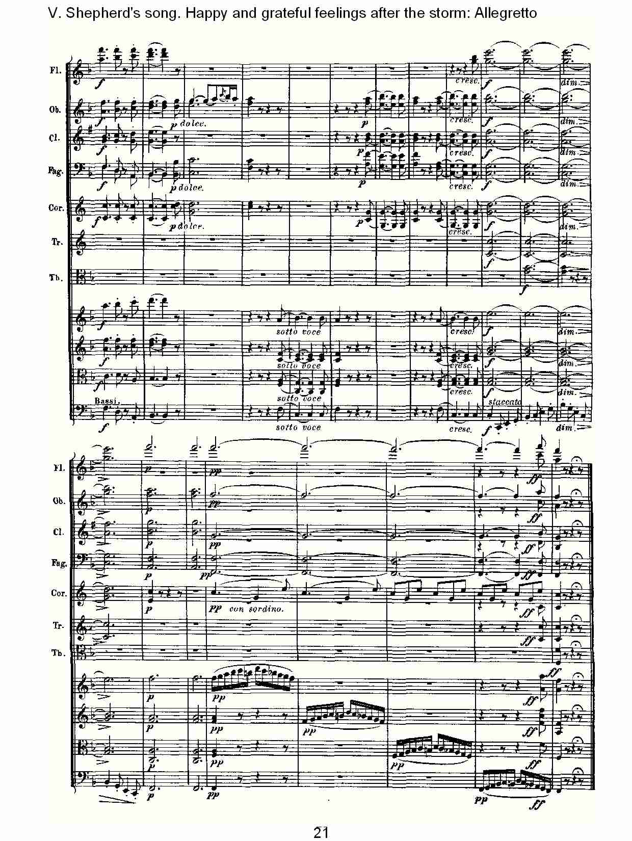 F大调第六交响曲 Op.68 “田园” 第五乐章总谱（图21）