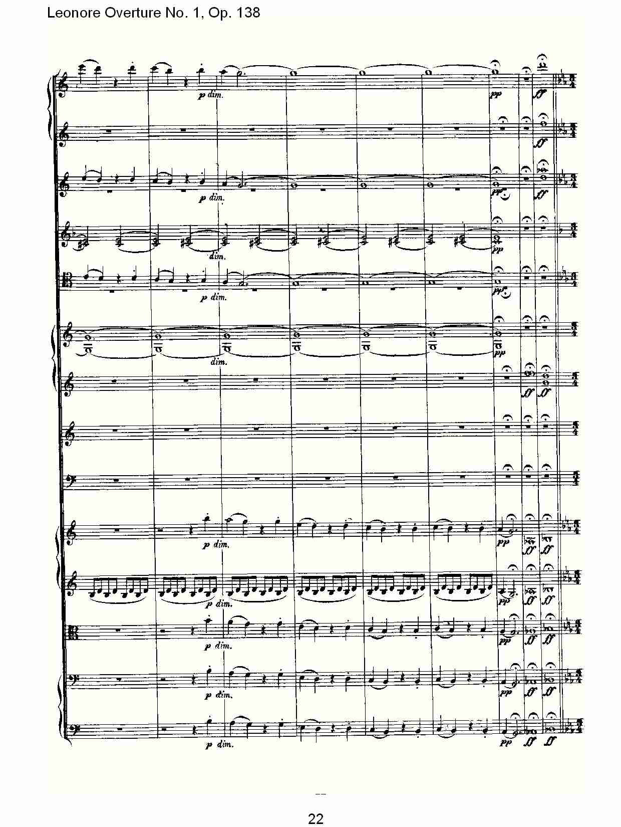 Leonore Overture No.1, Op. 138　（三）总谱（图2）