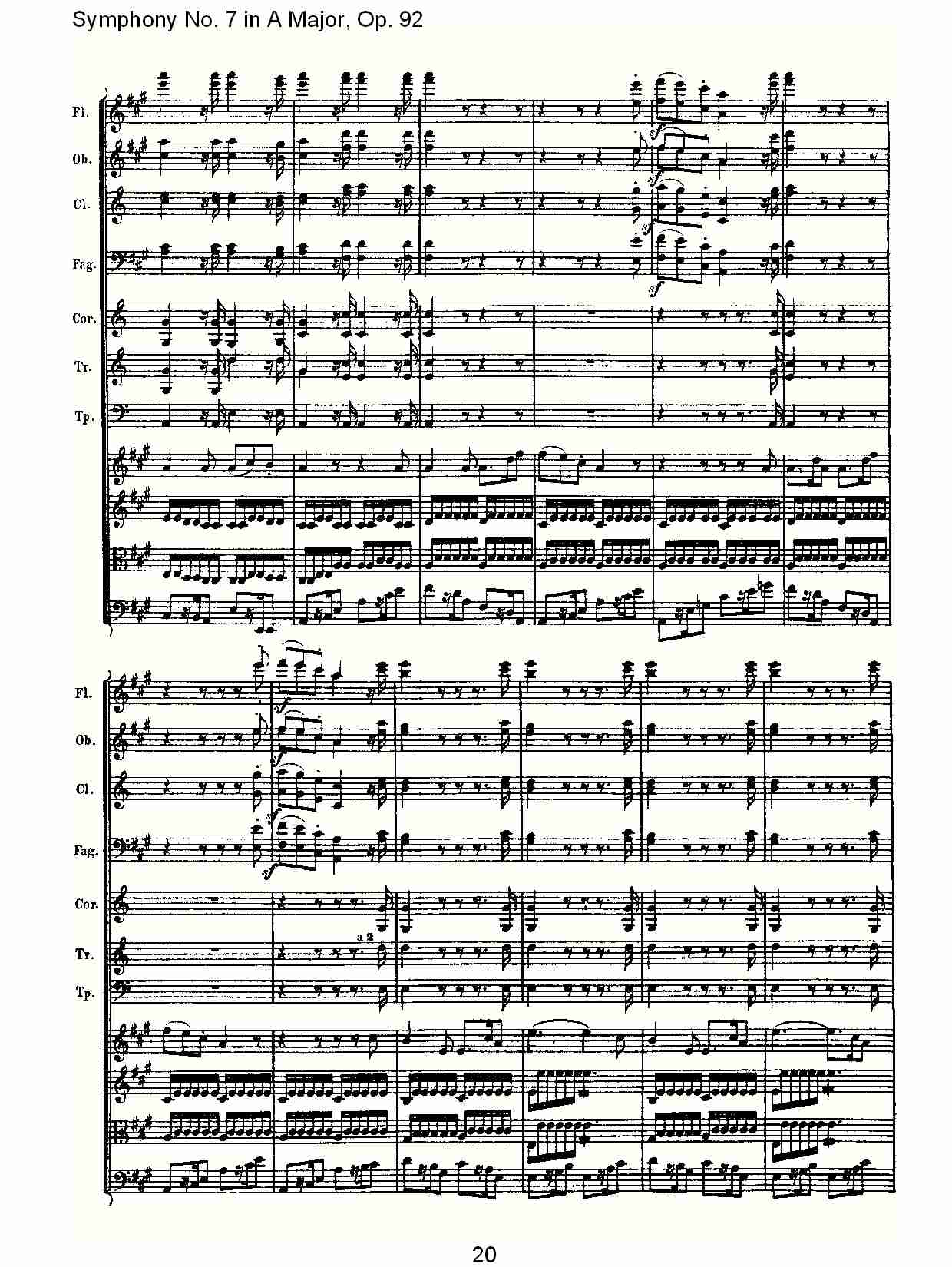 A大调第七交响曲 Op.92 第一乐章总谱（图20）